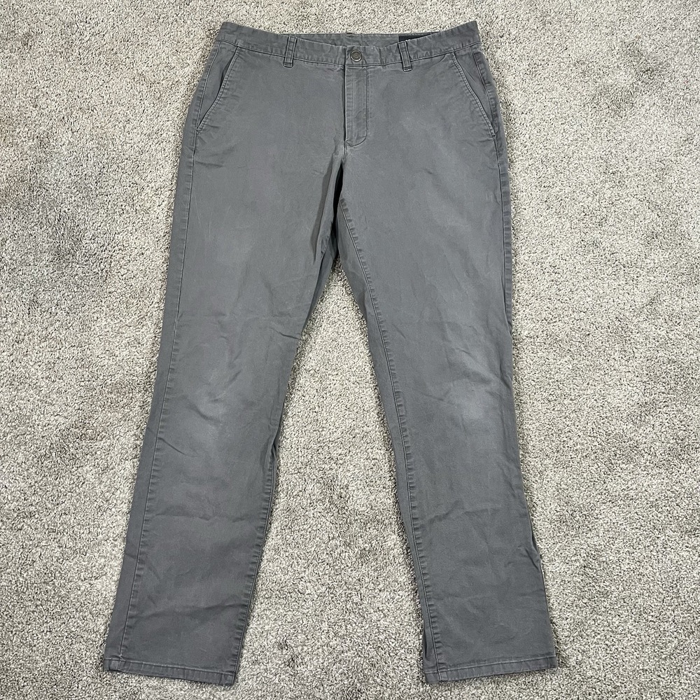 Bonobos Pants 35x32 Gray Cotton Stretch Athletic Fit Chino Casual Work‎ Mens